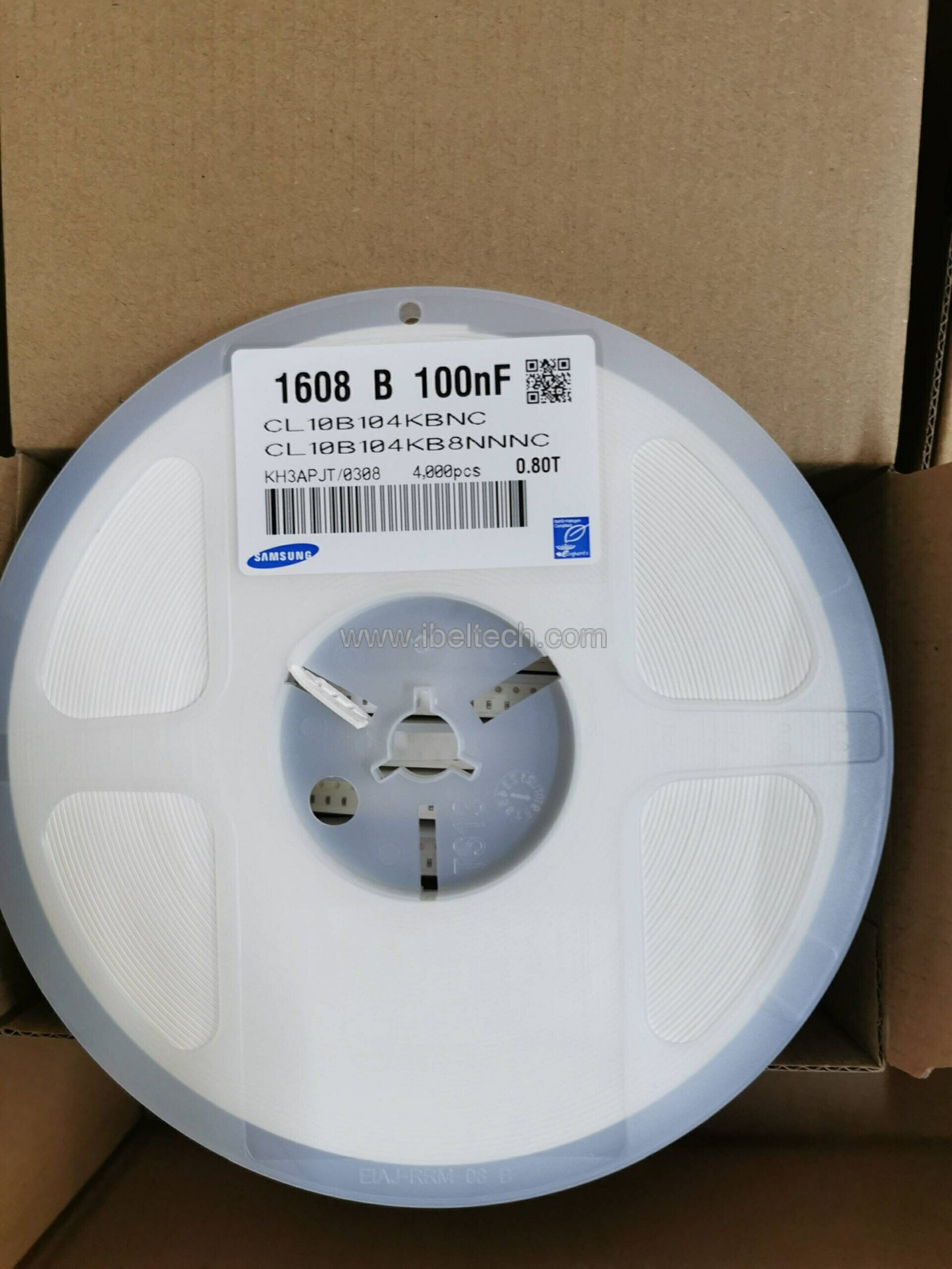 0603 0.1uF 50V X7R 10% / CL10B104KB8NNNC